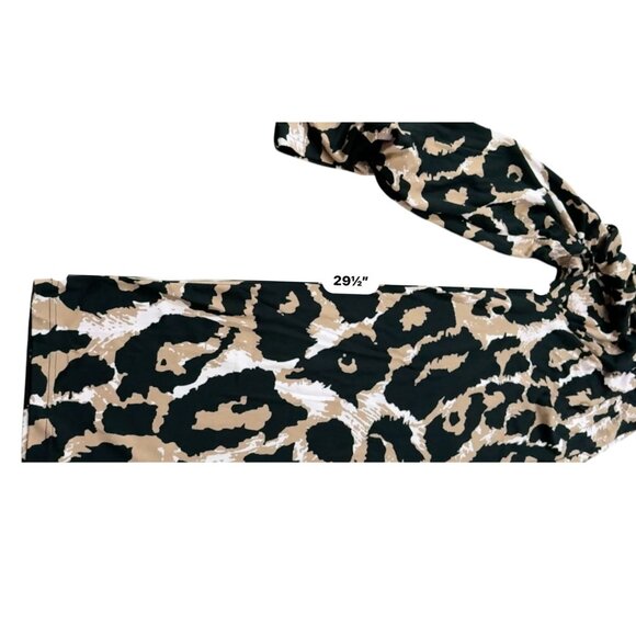 Diane Von Furstenberg X Target Leopard Print Halter Jumpsuit Cotton/Lyocell XXS - Picture 8 of 9